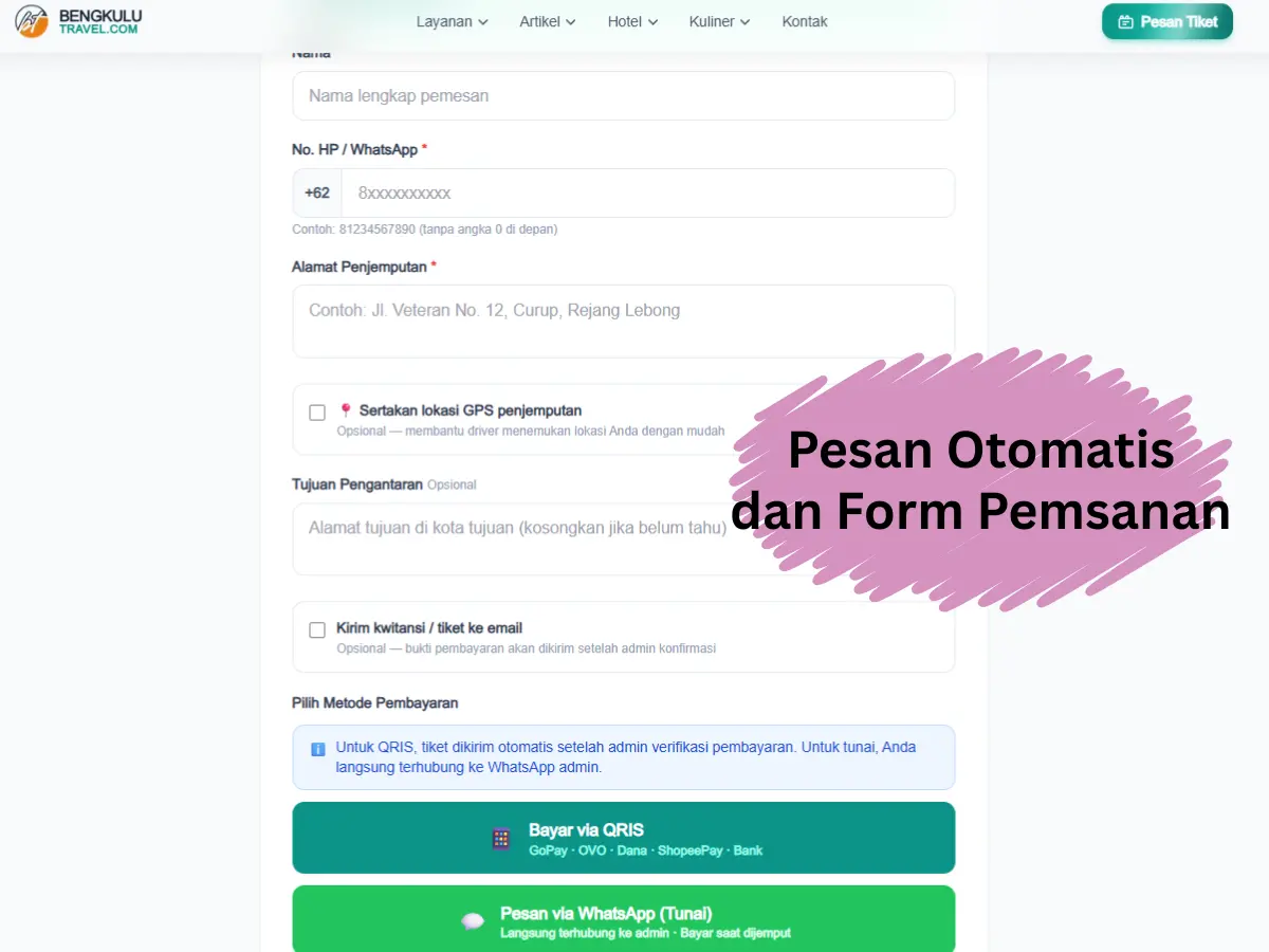 Website Jasa & Travel