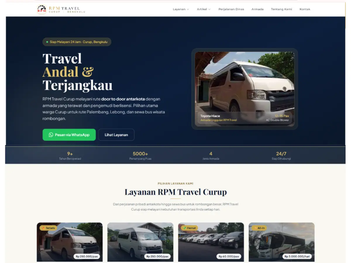 Website Jasa & Travel