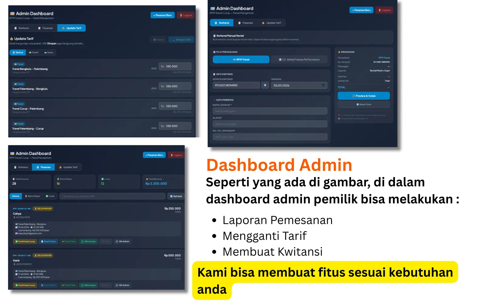Dashboard Admin